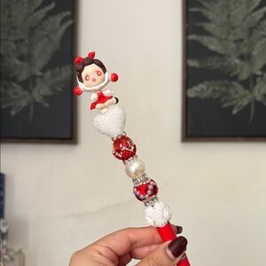 Skullpanda Figure Beaded Pen - Handmade
